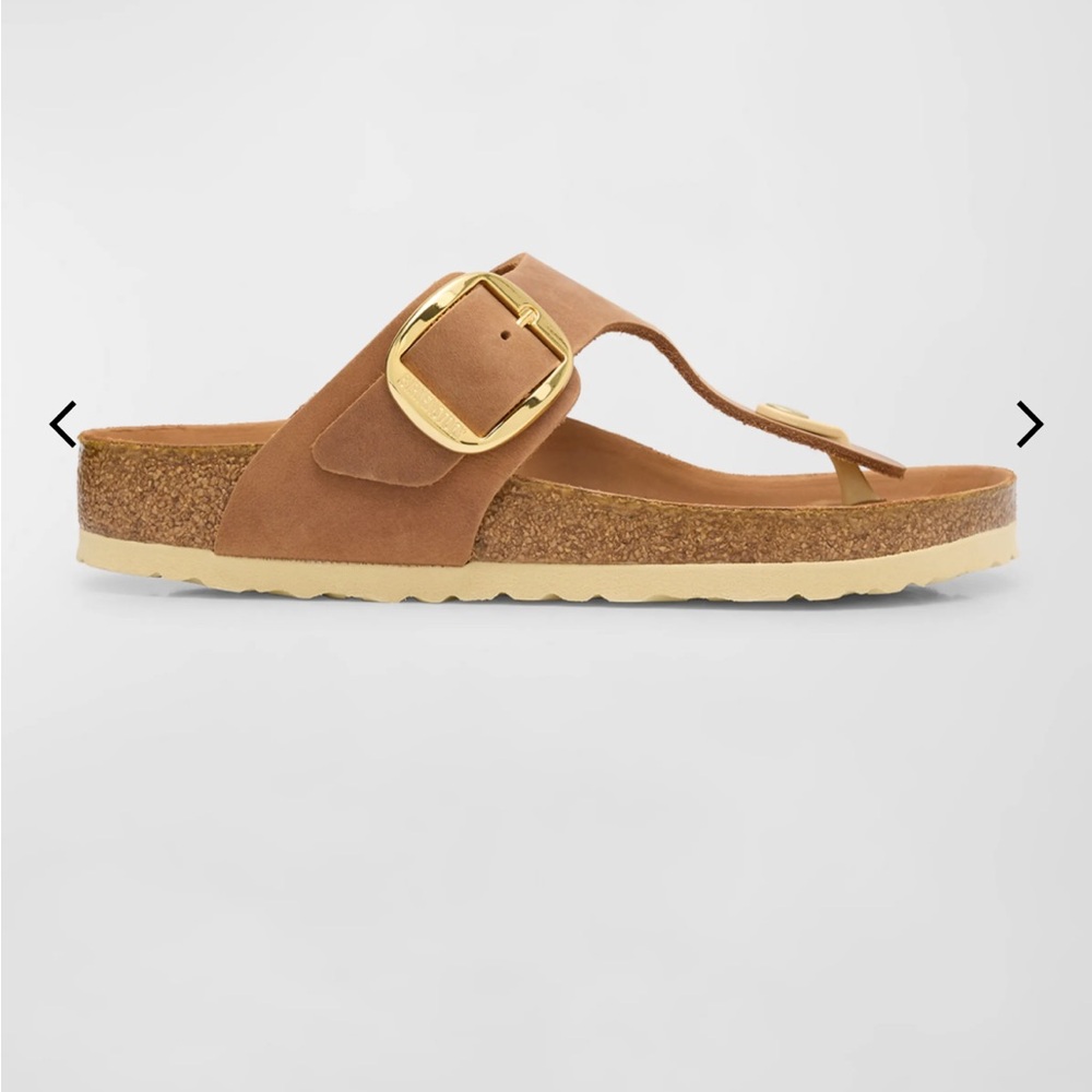 Brand new Birkenstock Gizeh Leather Buckle Thong Sandals. Size 38.  No box.